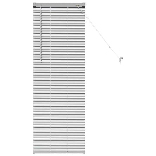 vidaXL Βενετσιάνικες Ρόδες Ασημί 130 x 50 εκ Αλουμίνιο