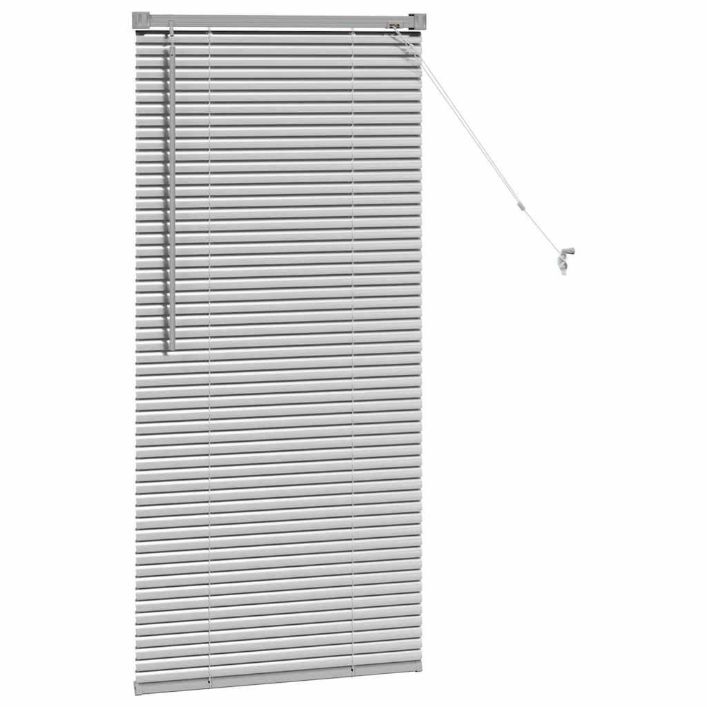 vidaXL Βενετσιάνικες Ρόδες Ασημί 130 x 60 εκ Αλουμίνιο