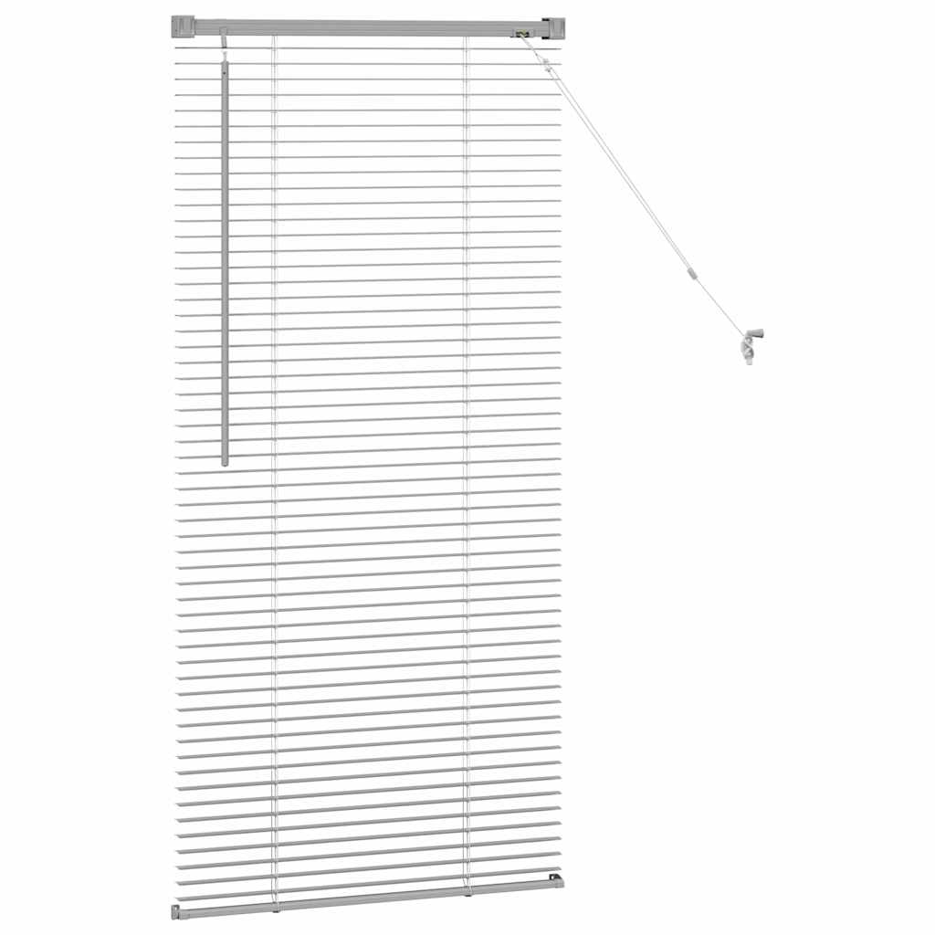 vidaXL Βενετσιάνικες Ρόδες Ασημί 130 x 60 εκ Αλουμίνιο