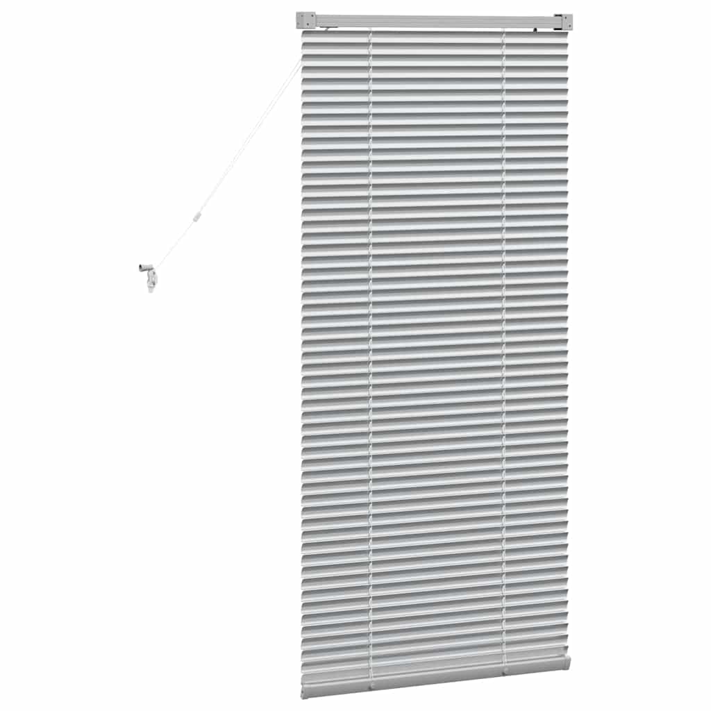 vidaXL Βενετσιάνικες Ρόδες Ασημί 130 x 65 εκ Αλουμίνιο