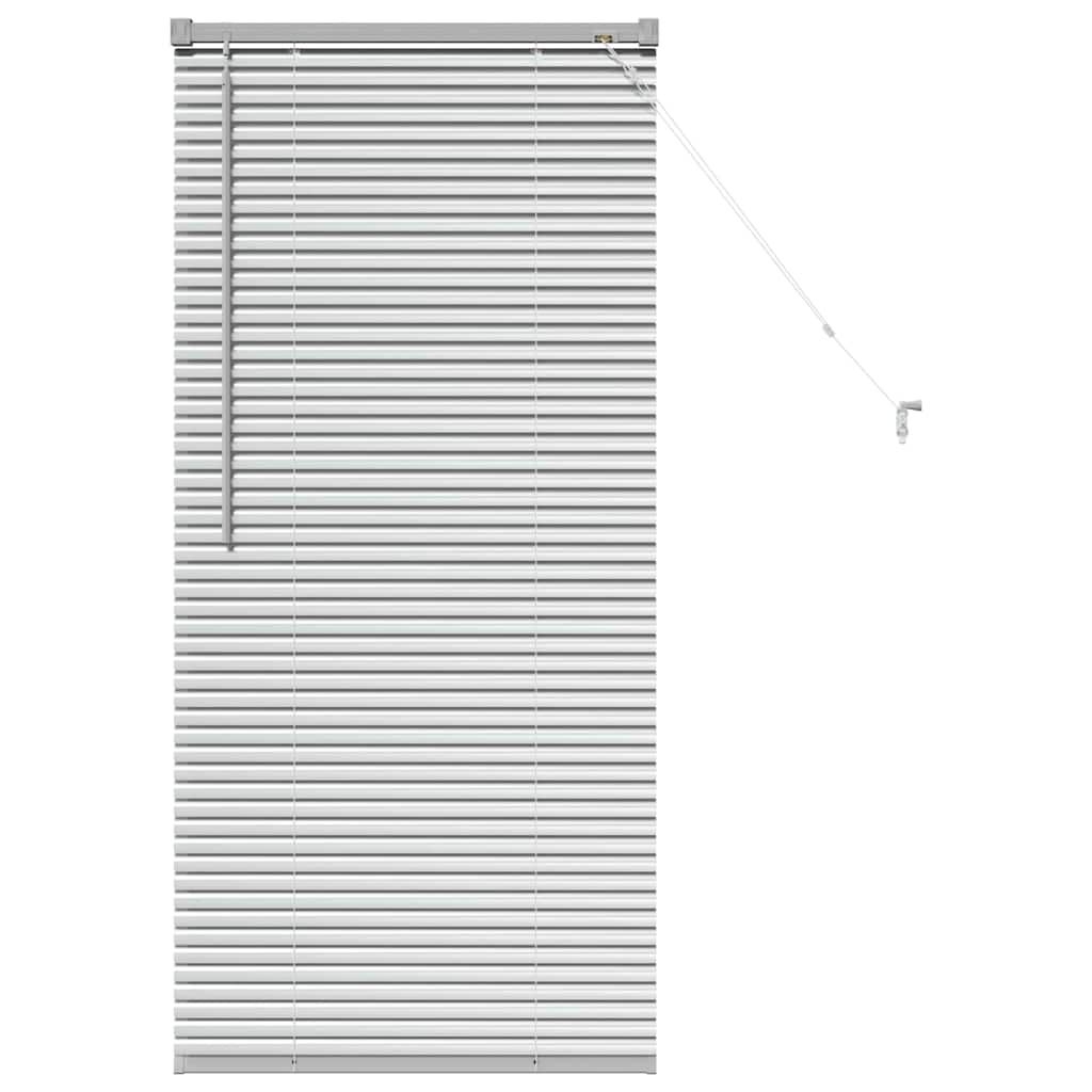 vidaXL Βενετσιάνικες Ρόδες Ασημί 130 x 65 εκ Αλουμίνιο