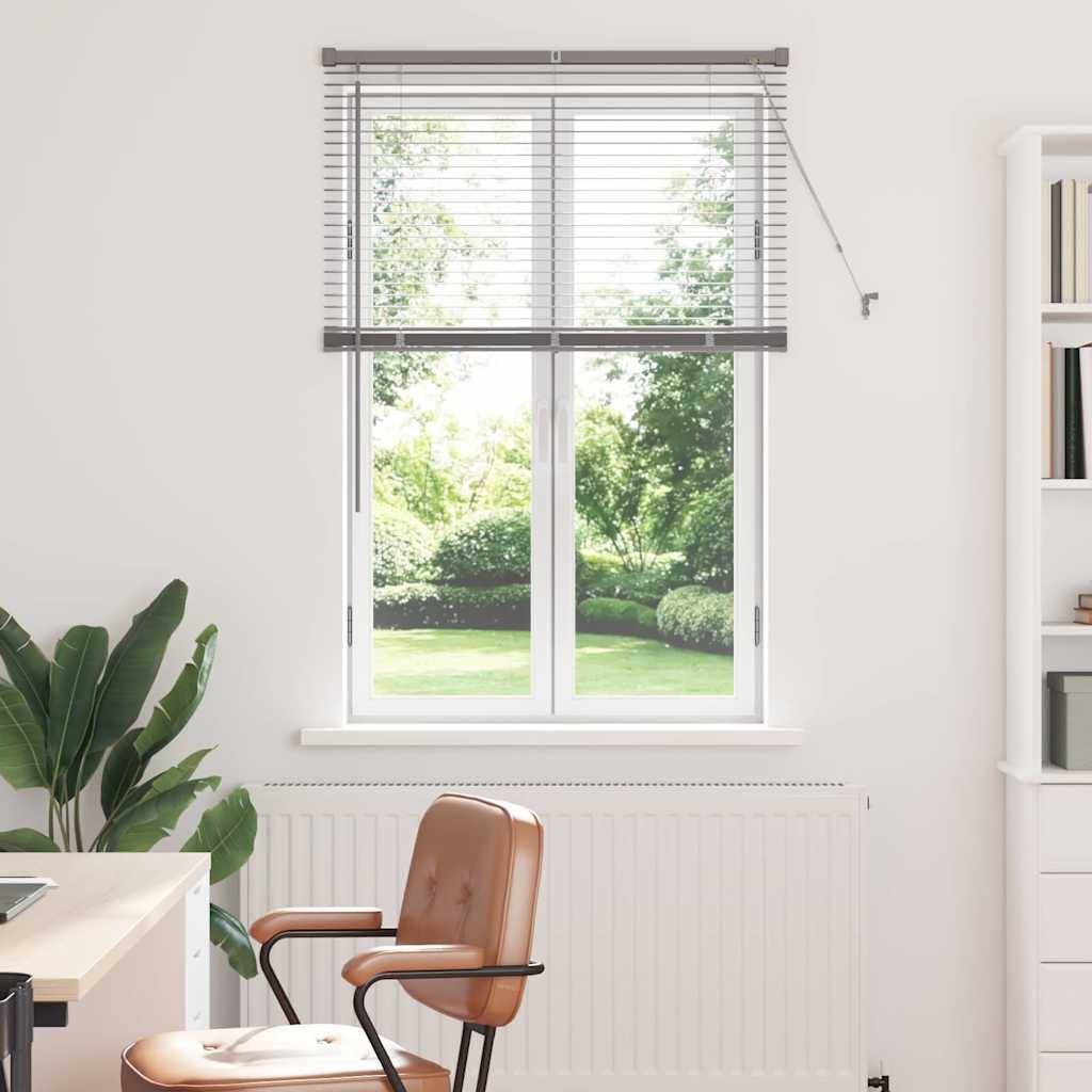 vidaXL Βενετσιάνικες Ρόδες Ασημί 130 x 95 εκ Αλουμίνιο