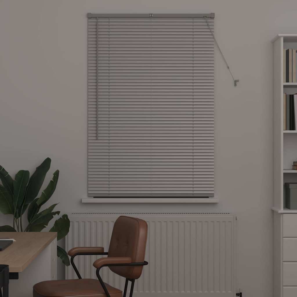 vidaXL Βενετσιάνικες Ρόδες Ασημί 130 x 95 εκ Αλουμίνιο