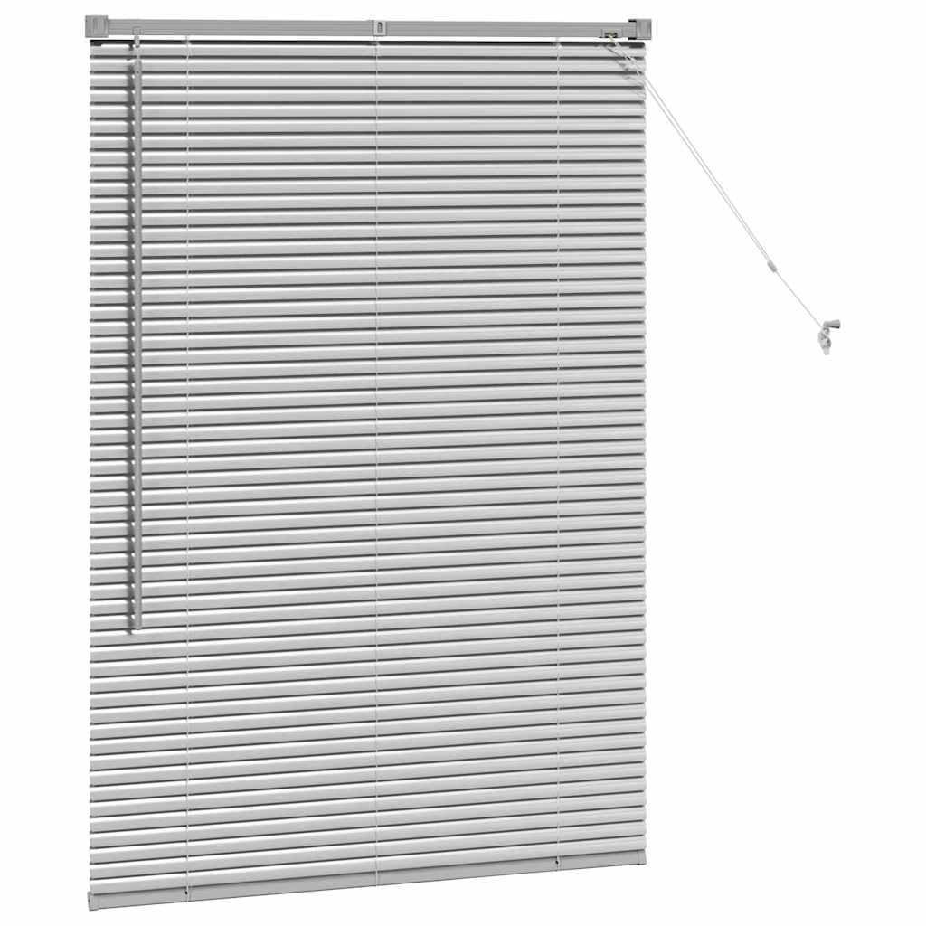vidaXL Βενετσιάνικες Ρόδες Ασημί 130 x 95 εκ Αλουμίνιο