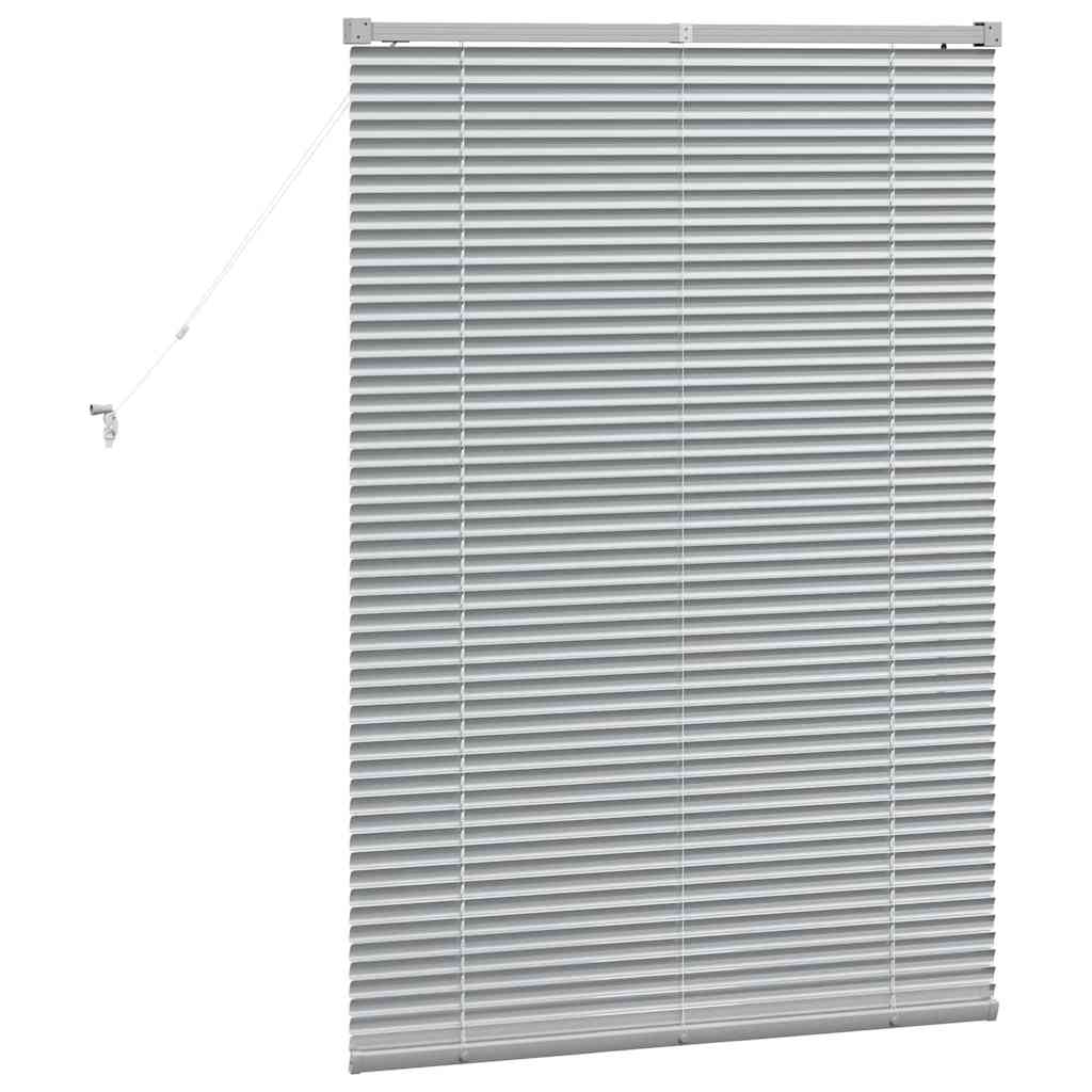 vidaXL Βενετσιάνικες Ρόδες Ασημί 130 x 95 εκ Αλουμίνιο