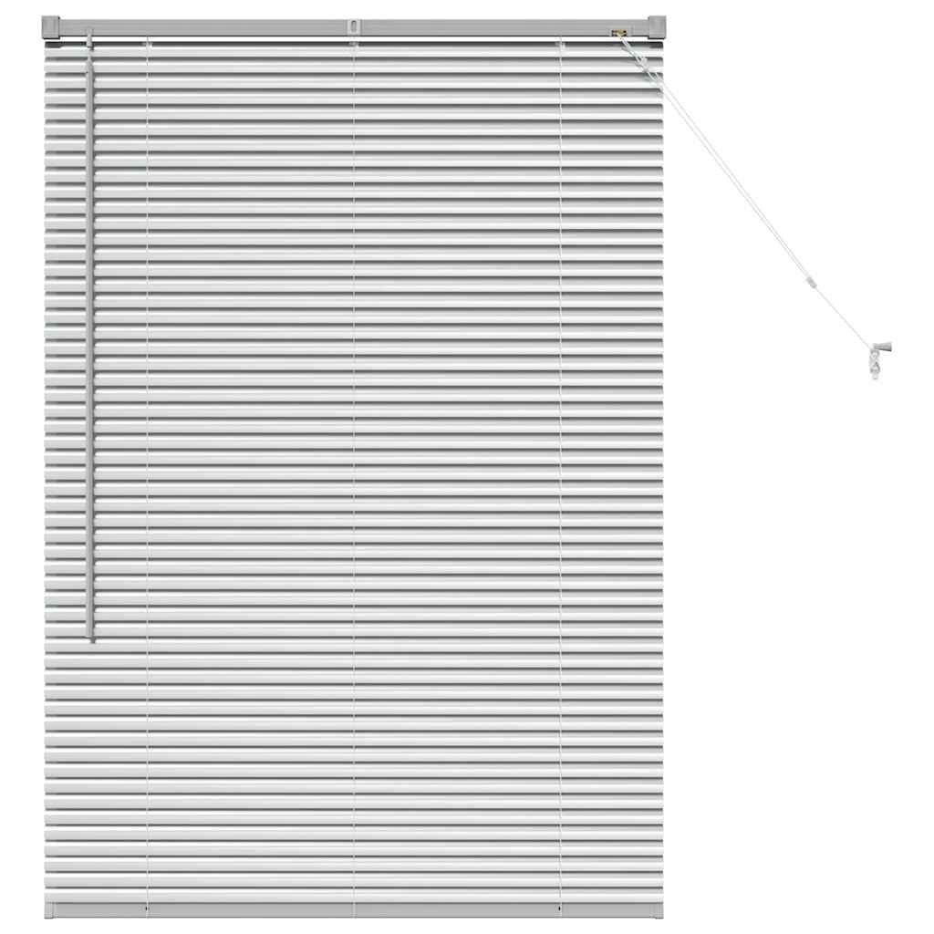 vidaXL Βενετσιάνικες Ρόδες Ασημί 130 x 95 εκ Αλουμίνιο
