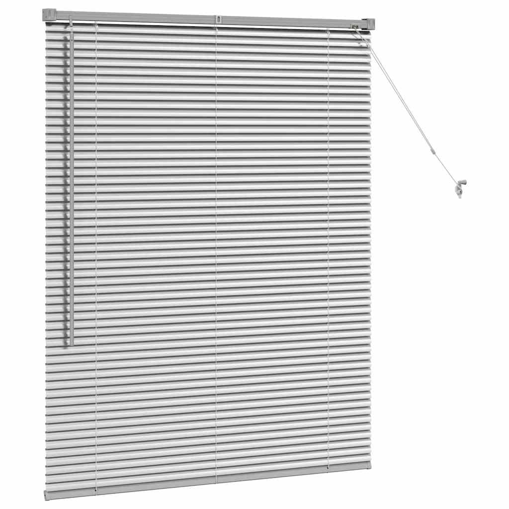 vidaXL Βενετσιάνικες Ρόδες Ασημί 130 x 100 cm Αλουμίνιο