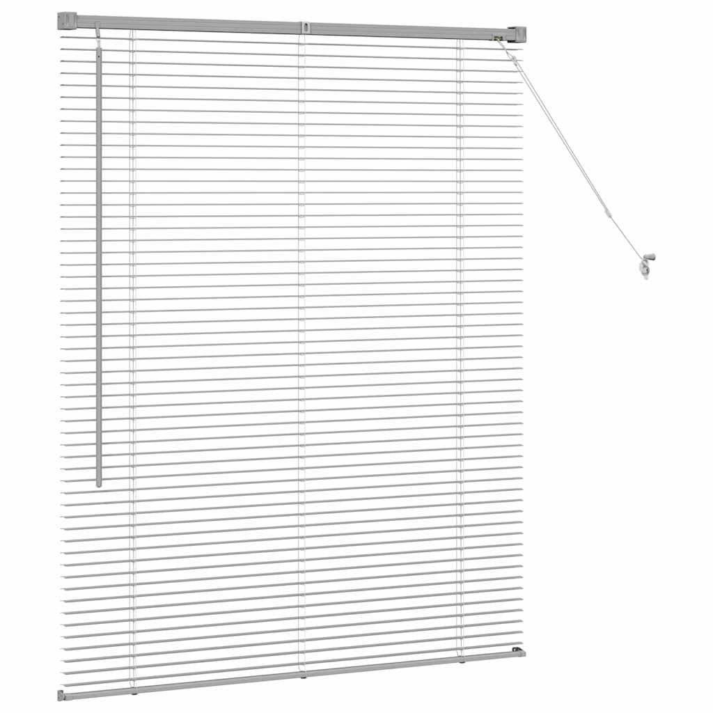 vidaXL Βενετσιάνικες Ρόδες Ασημί 130 x 100 cm Αλουμίνιο