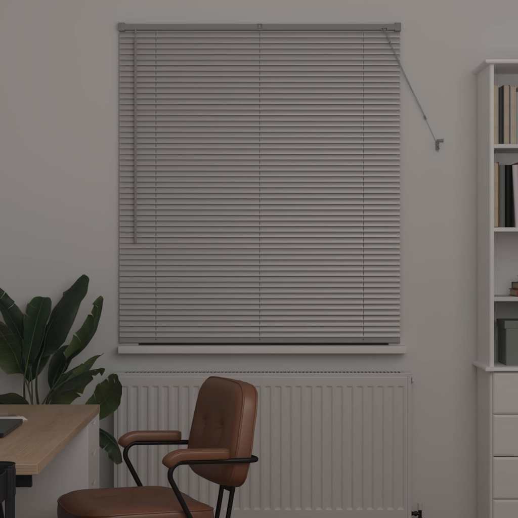 vidaXL Βενετσιάνικες Ρόδες Ασημί 130 x 115 εκ Αλουμίνιο