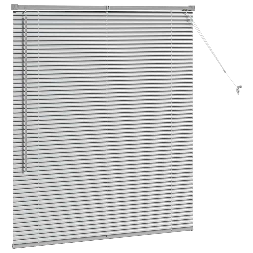 vidaXL Βενετσιάνικες Ρόδες Ασημί 130 x 115 εκ Αλουμίνιο