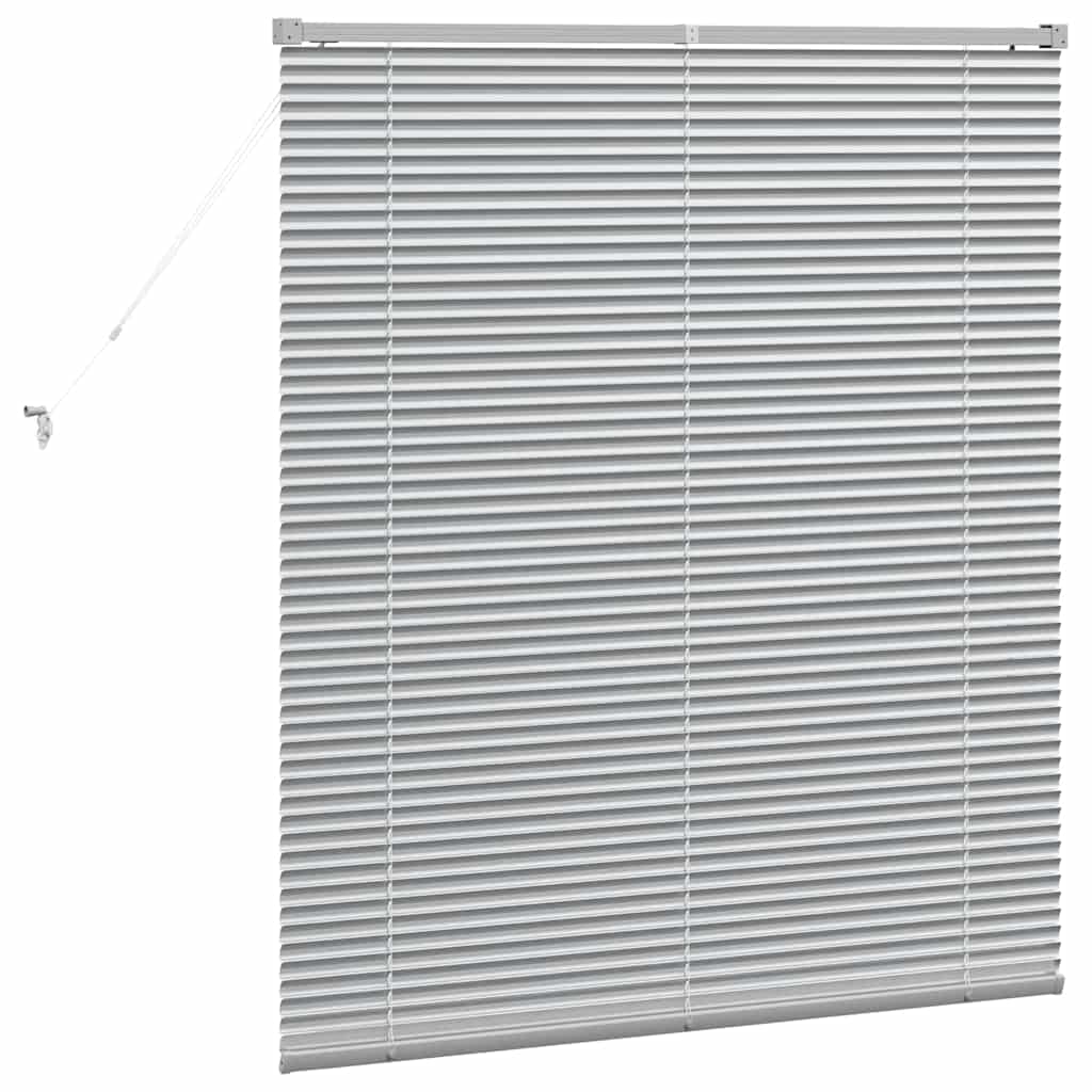 vidaXL Βενετσιάνικες Ρόδες Ασημί 130 x 115 εκ Αλουμίνιο