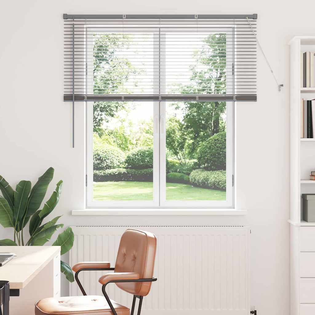 vidaXL Βενετσιάνικες Ρόδες Ασημί 130 x 130 cm Αλουμίνιο