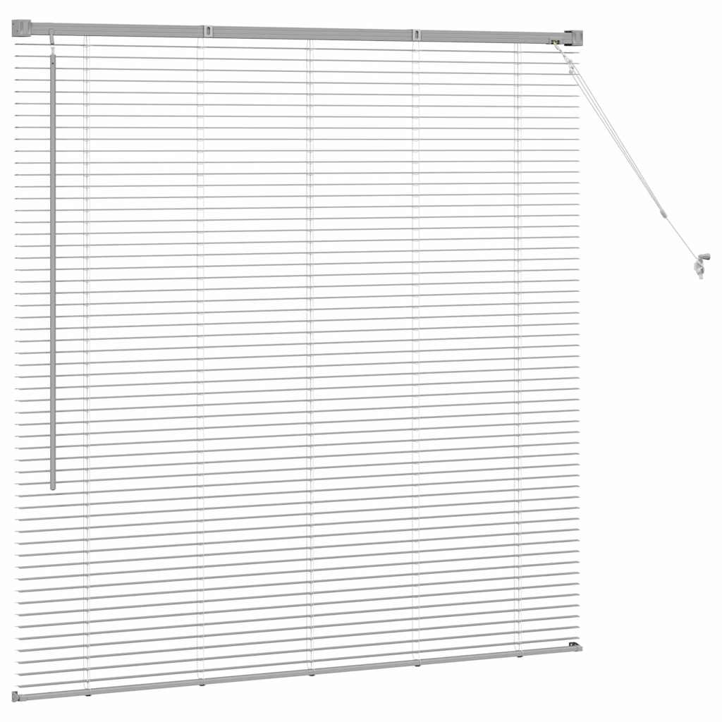 vidaXL Βενετσιάνικες Ρόδες Ασημί 130 x 130 cm Αλουμίνιο