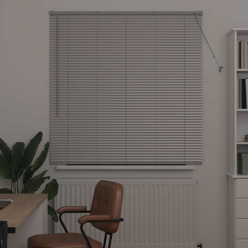 vidaXL Βενετσιάνικες Ρόδες Ασημί 130 x 135 εκ Αλουμίνιο