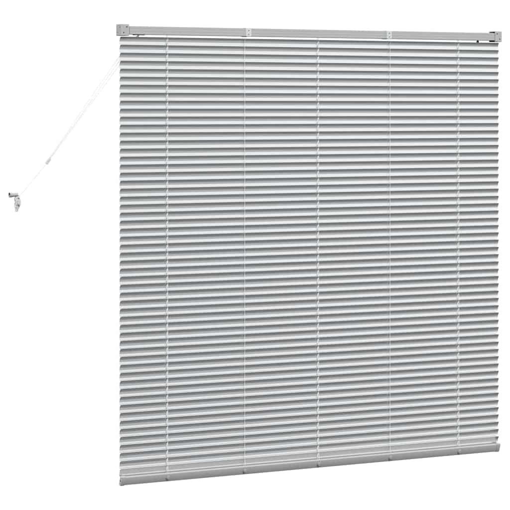 vidaXL Βενετσιάνικες Ρόδες Ασημί 130 x 135 εκ Αλουμίνιο