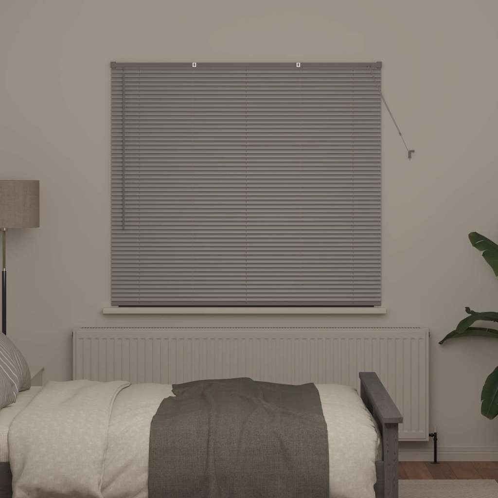 vidaXL Βενετσιάνικες Ρόδες Ασημί 130 x 140 cm Αλουμίνιο