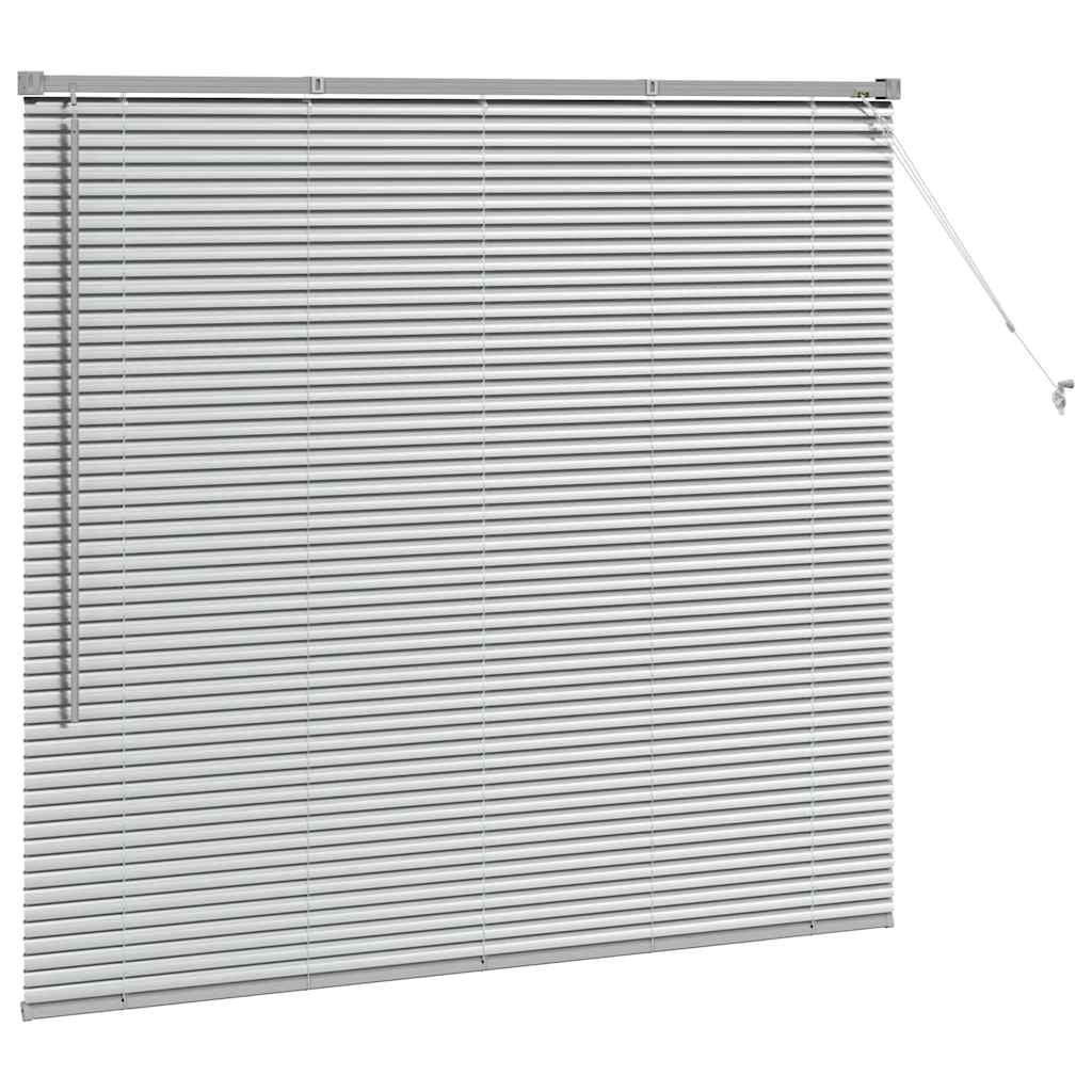 vidaXL Βενετσιάνικες Ρόδες Ασημί 130 x 140 cm Αλουμίνιο