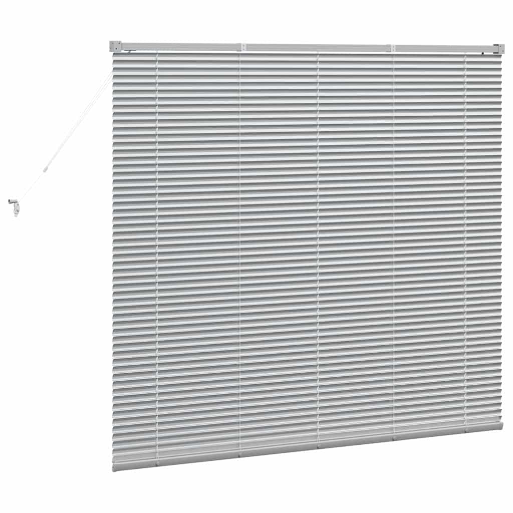 vidaXL Βενετσιάνικες Ρόδες Ασημί 130 x 140 cm Αλουμίνιο