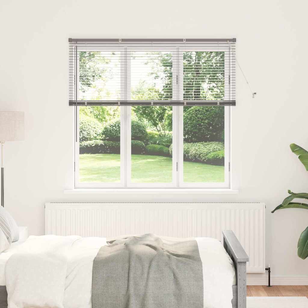 vidaXL Βενετσιάνικες Ρόδες Ασημί 130 x 150 cm Αλουμίνιο