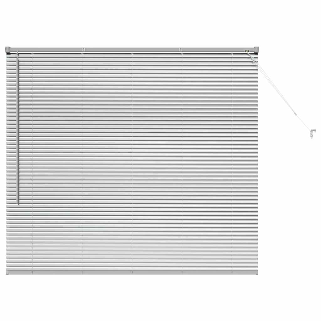 vidaXL Βενετσιάνικες Ρόδες Ασημί 130 x 150 cm Αλουμίνιο