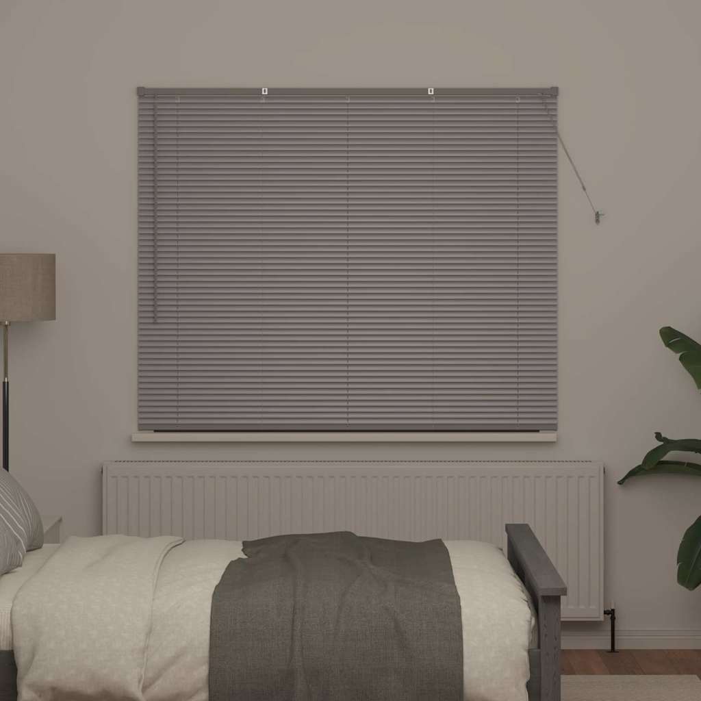 vidaXL Βενετσιάνικες Ρόδες Ασημί 130 x 160 εκ Αλουμίνιο