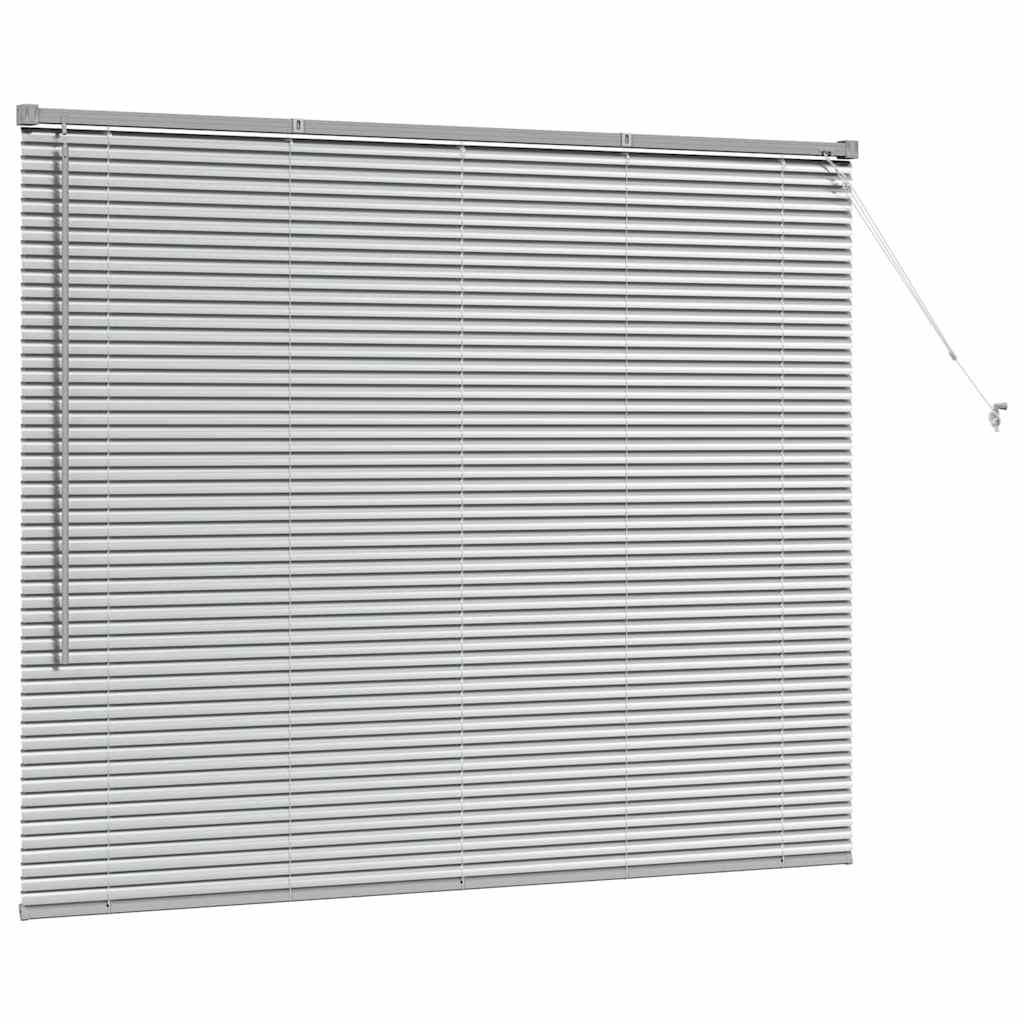 vidaXL Βενετσιάνικες Ρόδες Ασημί 130 x 160 εκ Αλουμίνιο