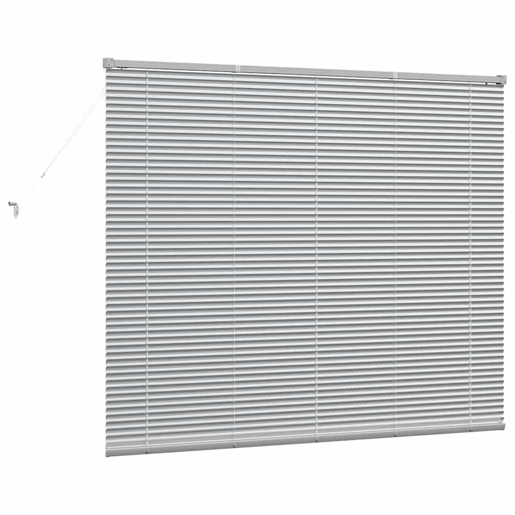 vidaXL Βενετσιάνικες Ρόδες Ασημί 130 x 160 εκ Αλουμίνιο