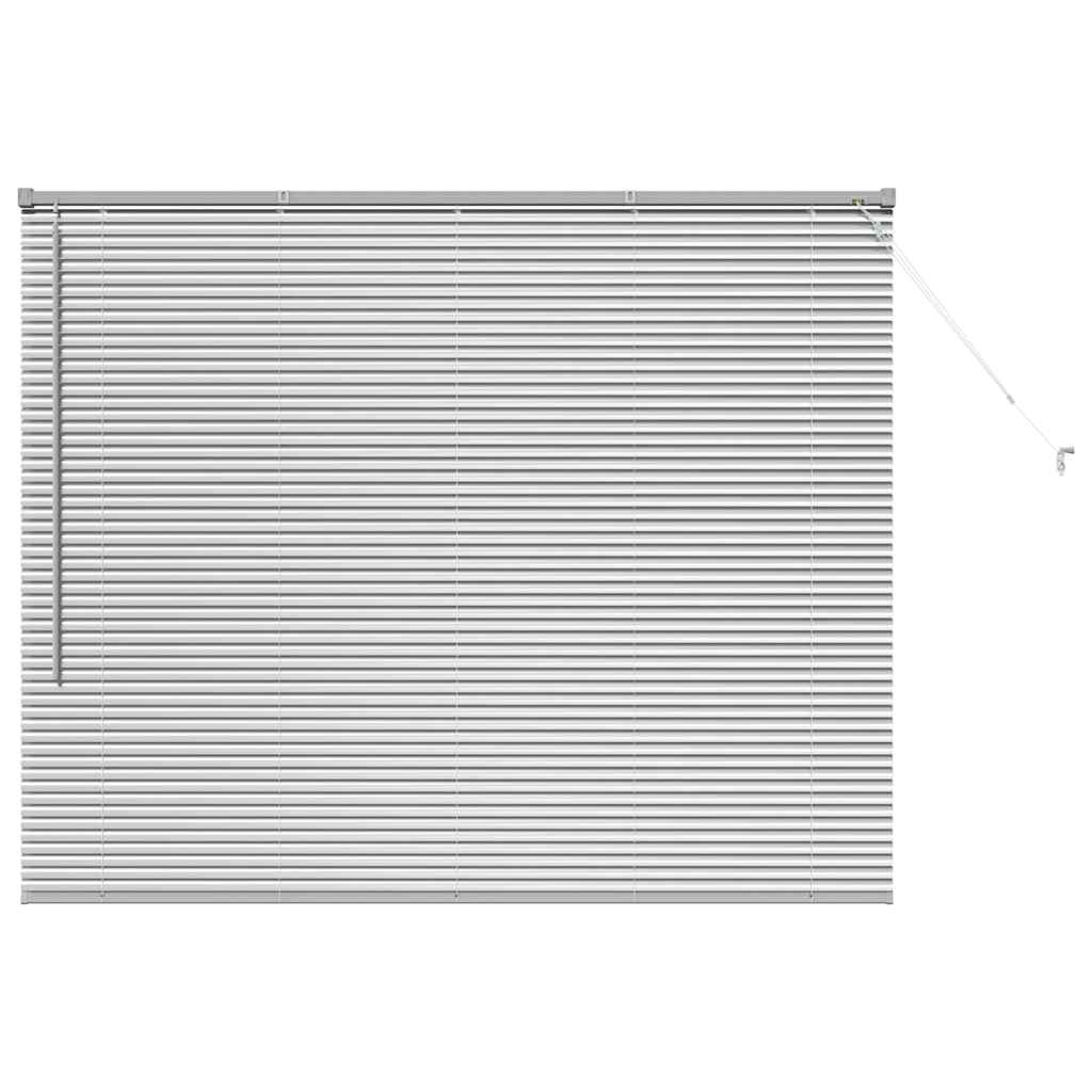 vidaXL Βενετσιάνικες Ρόδες Ασημί 130 x 160 εκ Αλουμίνιο