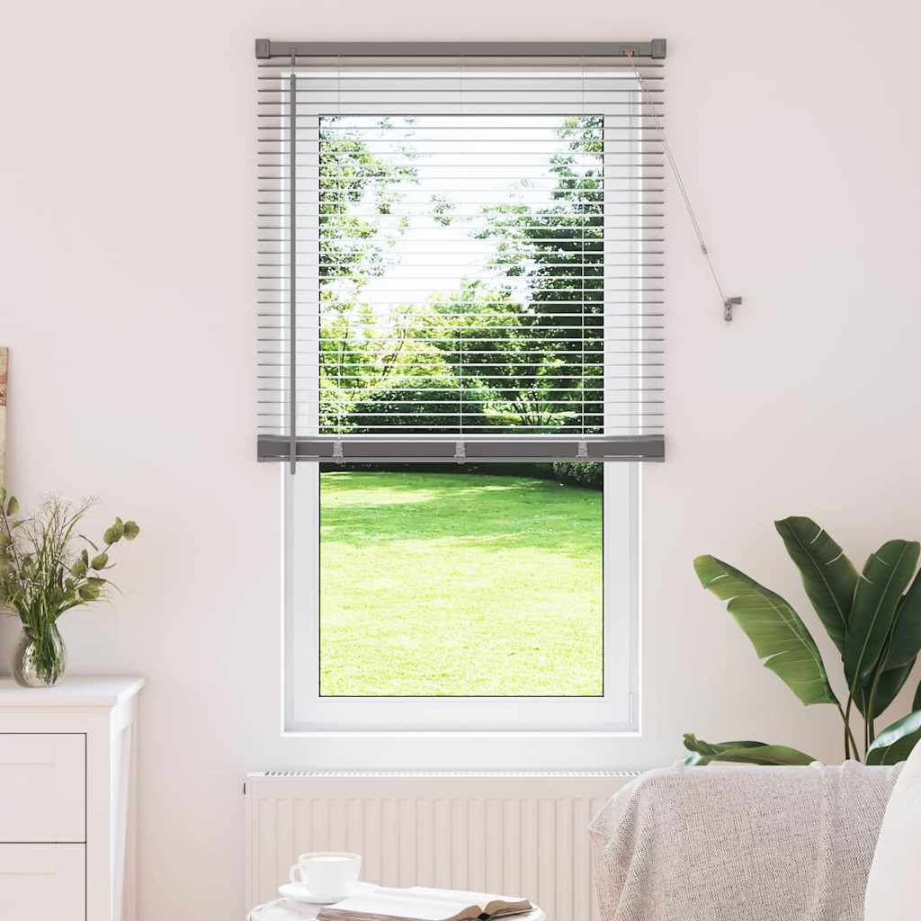 vidaXL Βενετσιάνικες Ρόδες Ασημί 175 x 80 εκ Αλουμίνιο