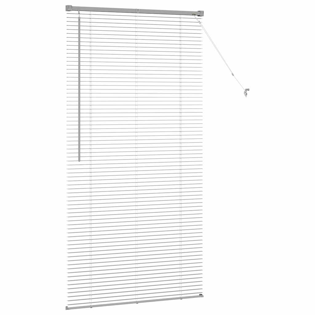 vidaXL Βενετσιάνικες Ρόδες Ασημί 175 x 85 εκ Αλουμίνιο