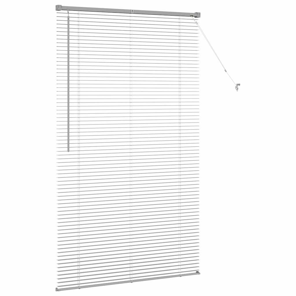 vidaXL Βενετσιάνικες Ρόδες Ασημί 175 x 100 εκ. Αλουμίνιο