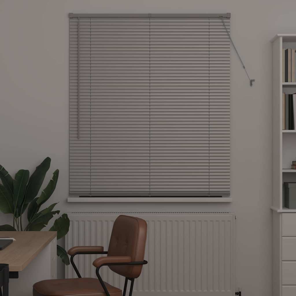 vidaXL Βενετσιάνικες Ρόδες Ασημί 175 x 110 εκ Αλουμίνιο