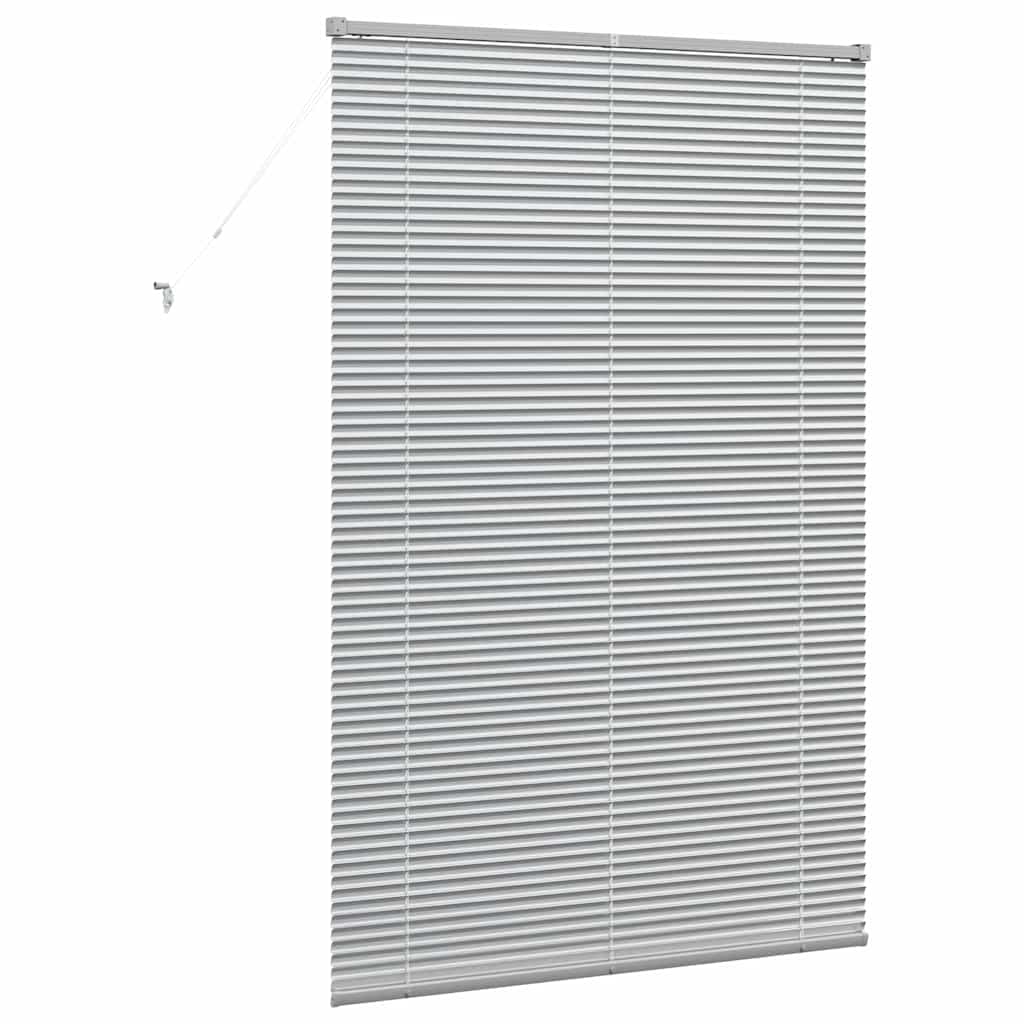 vidaXL Βενετσιάνικες Ρόδες Ασημί 175 x 110 εκ Αλουμίνιο