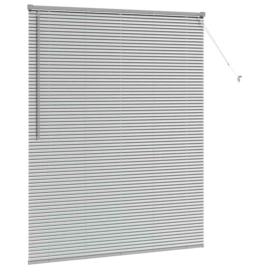vidaXL Βενετσιάνικες Ρόδες Ασημί 175 x 140 εκ. Αλουμίνιο