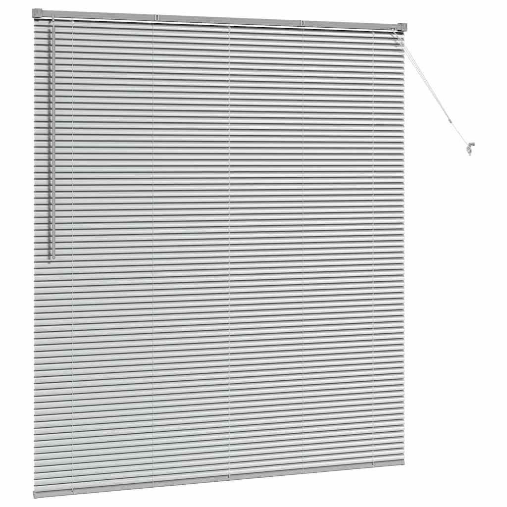 vidaXL Βενετσιάνικες Ρόδες Ασημί 175 x 155 εκ Αλουμίνιο