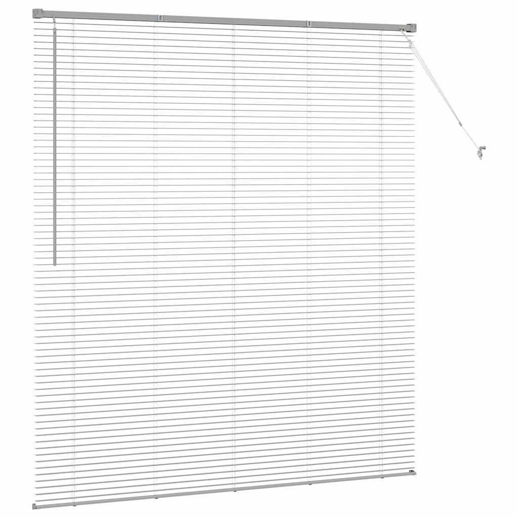 vidaXL Βενετσιάνικες Ρόδες Ασημί 175 x 155 εκ Αλουμίνιο