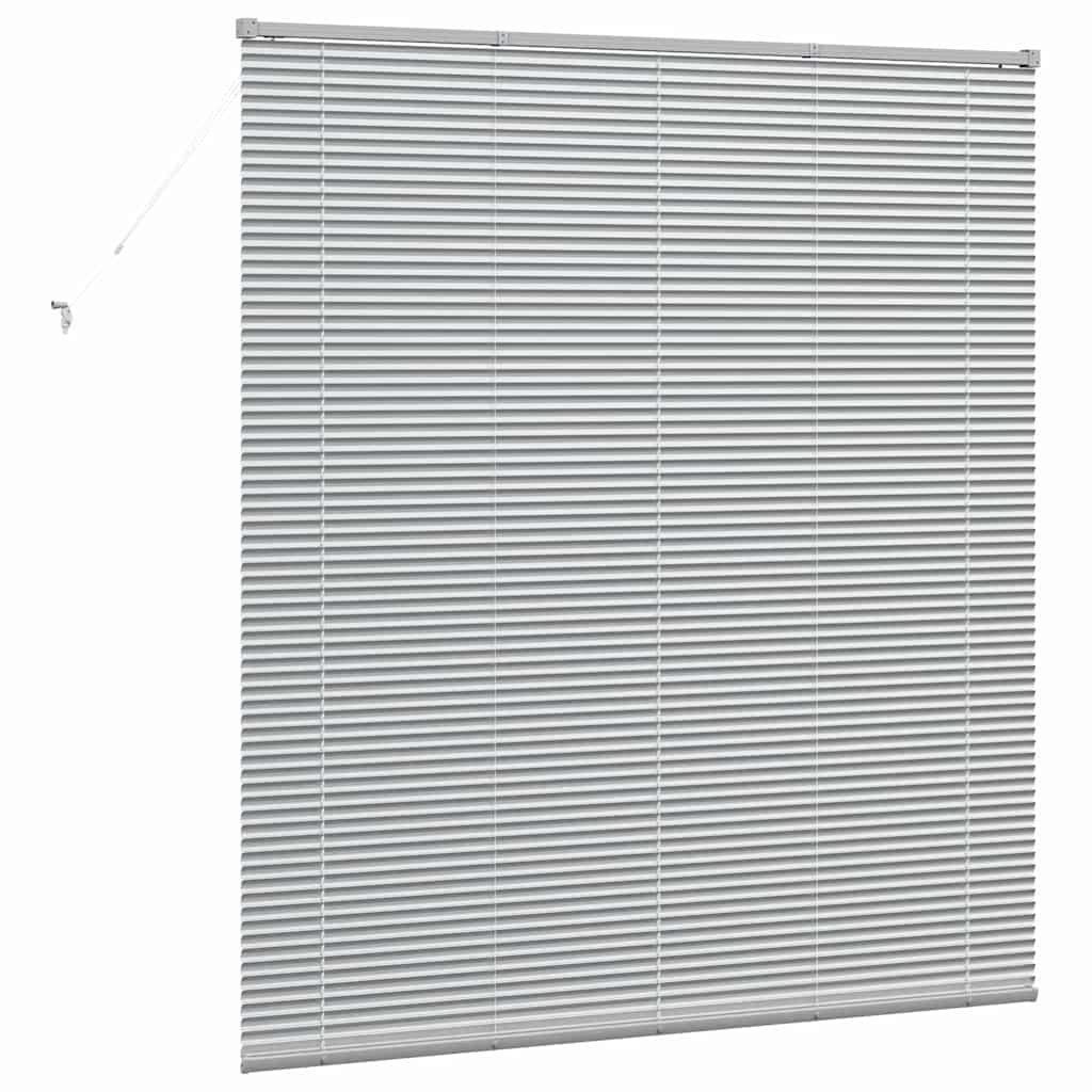 vidaXL Βενετσιάνικες Ρόδες Ασημί 175 x 155 εκ Αλουμίνιο