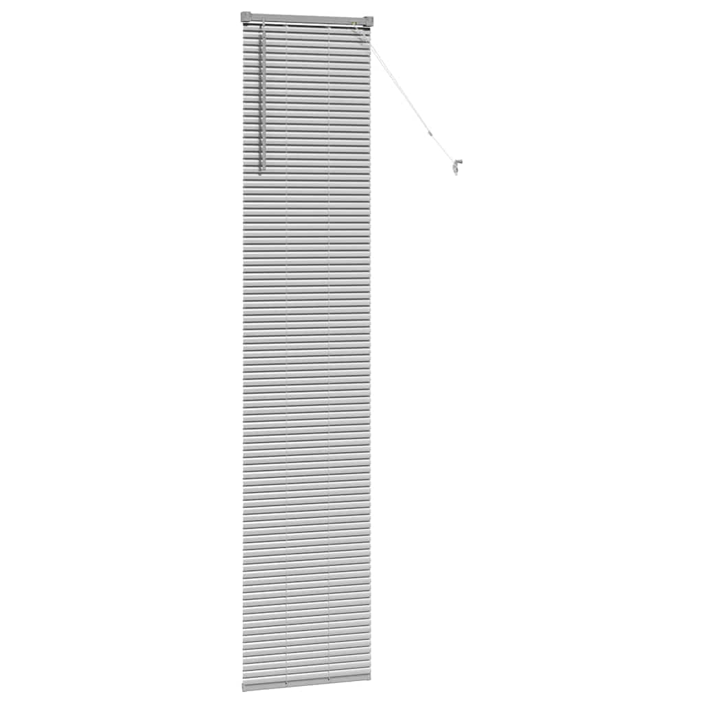 vidaXL Βενετσιάνικες Ρόδες Ασημί 220 x 50 εκ Αλουμίνιο