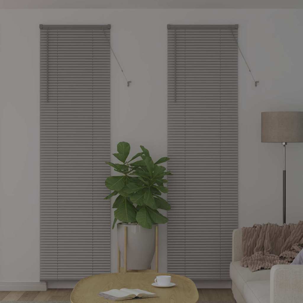 vidaXL Βενετσιάνικη Σκίαση Ασημί 220 x 60 εκ 25 χιλ. Αλουμίνιο