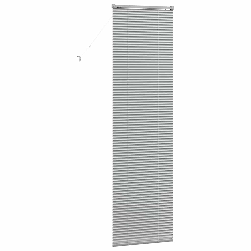 vidaXL Βενετσιάνικη Σκίαση Ασημί 220 x 60 εκ 25 χιλ. Αλουμίνιο