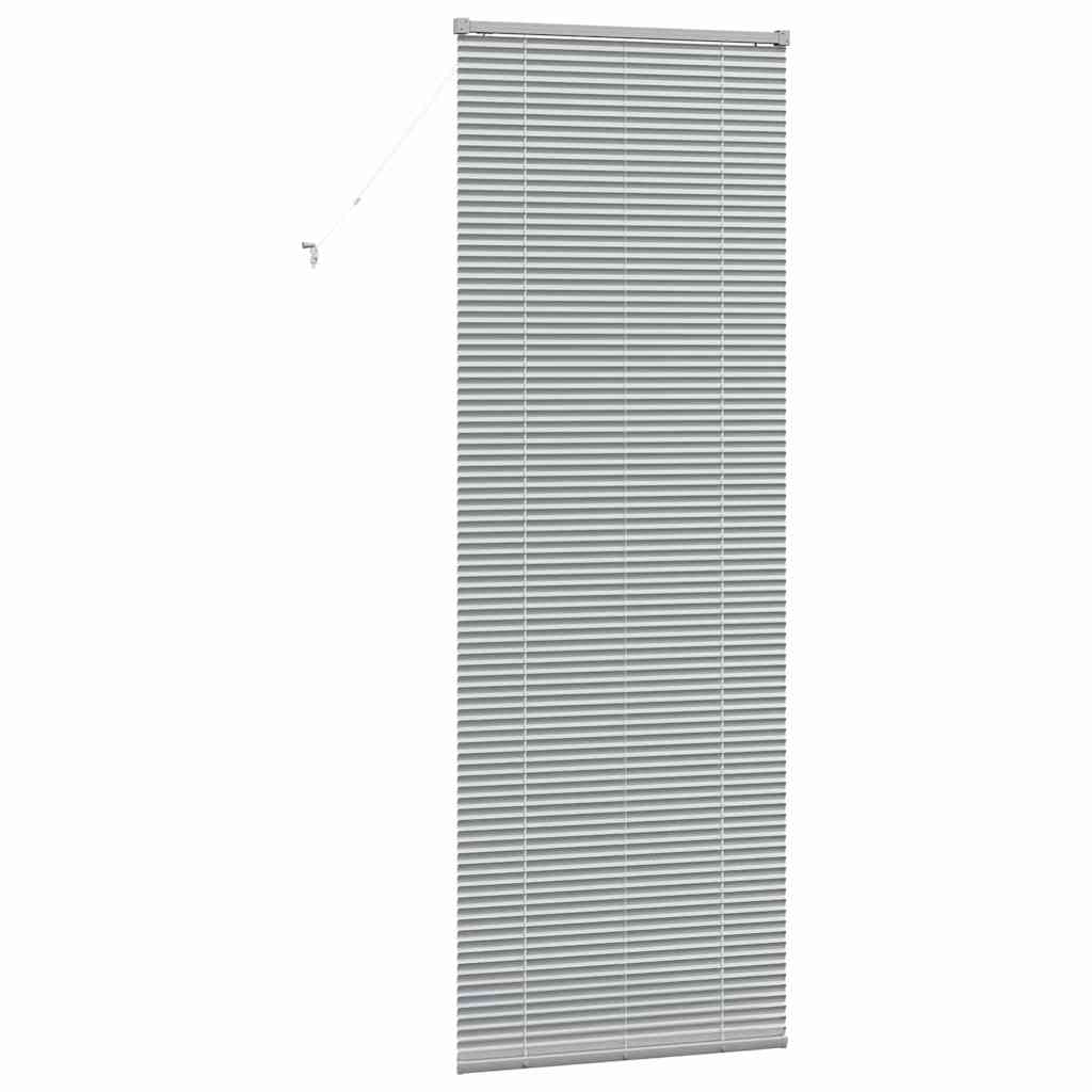 vidaXL Βενετσιάνικες Ρόδες Ασημί 220 x 80 εκ Αλουμίνιο