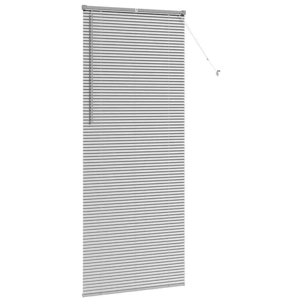 vidaXL Βενετσιάνικες Ρόδες Ασημί 220 x 95 εκ Αλουμίνιο