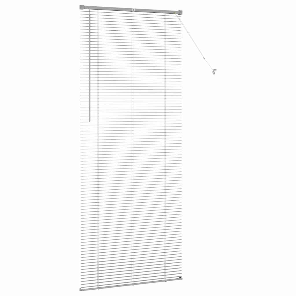 vidaXL Βενετσιάνικες Ρόδες Ασημί 220 x 95 εκ Αλουμίνιο