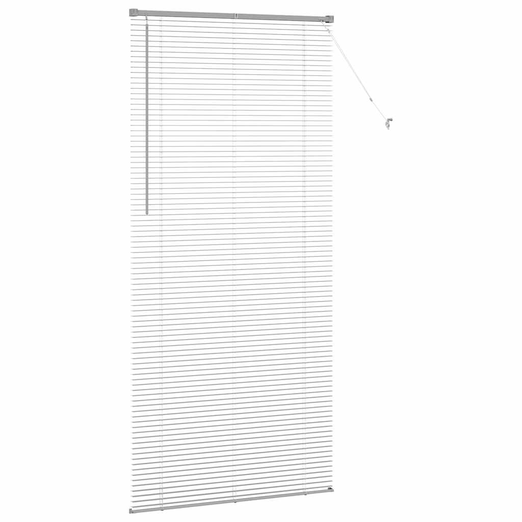 vidaXL Βενετσιάνικες Ρόδες Ασημί 220 x 100 cm Αλουμίνιο