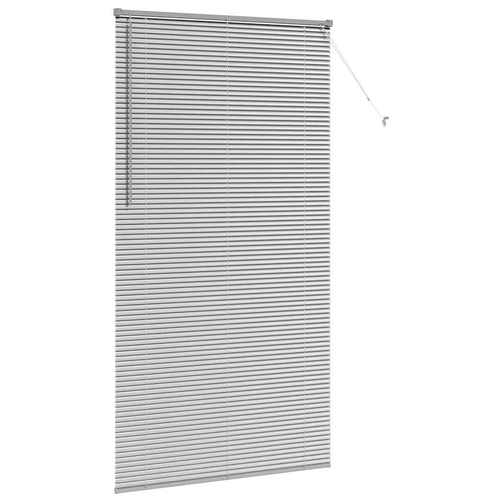 vidaXL Βενετσιάνικες Ρόδες Ασημί 220 x 115 εκ Αλουμίνιο