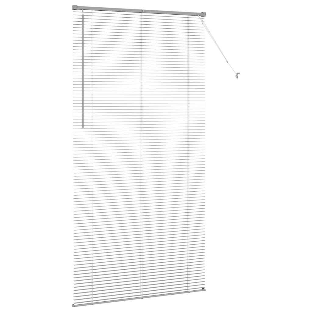 vidaXL Βενετσιάνικες Ρόδες Ασημί 220 x 115 εκ Αλουμίνιο
