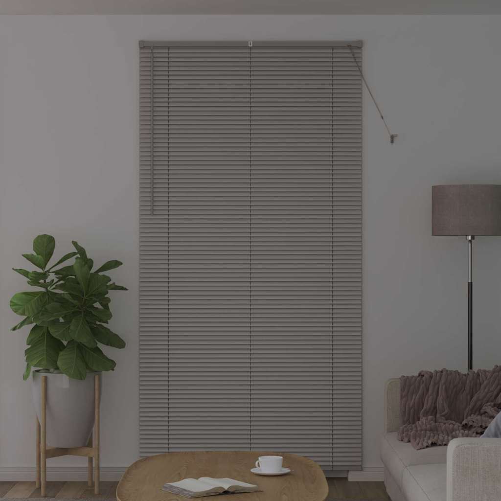 vidaXL Βενετσιάνικες Ρόδες Ασημί 220 x 120 εκ Αλουμίνιο