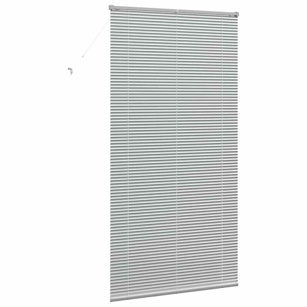vidaXL Βενετσιάνικες Ρόδες Ασημί 220 x 120 εκ Αλουμίνιο