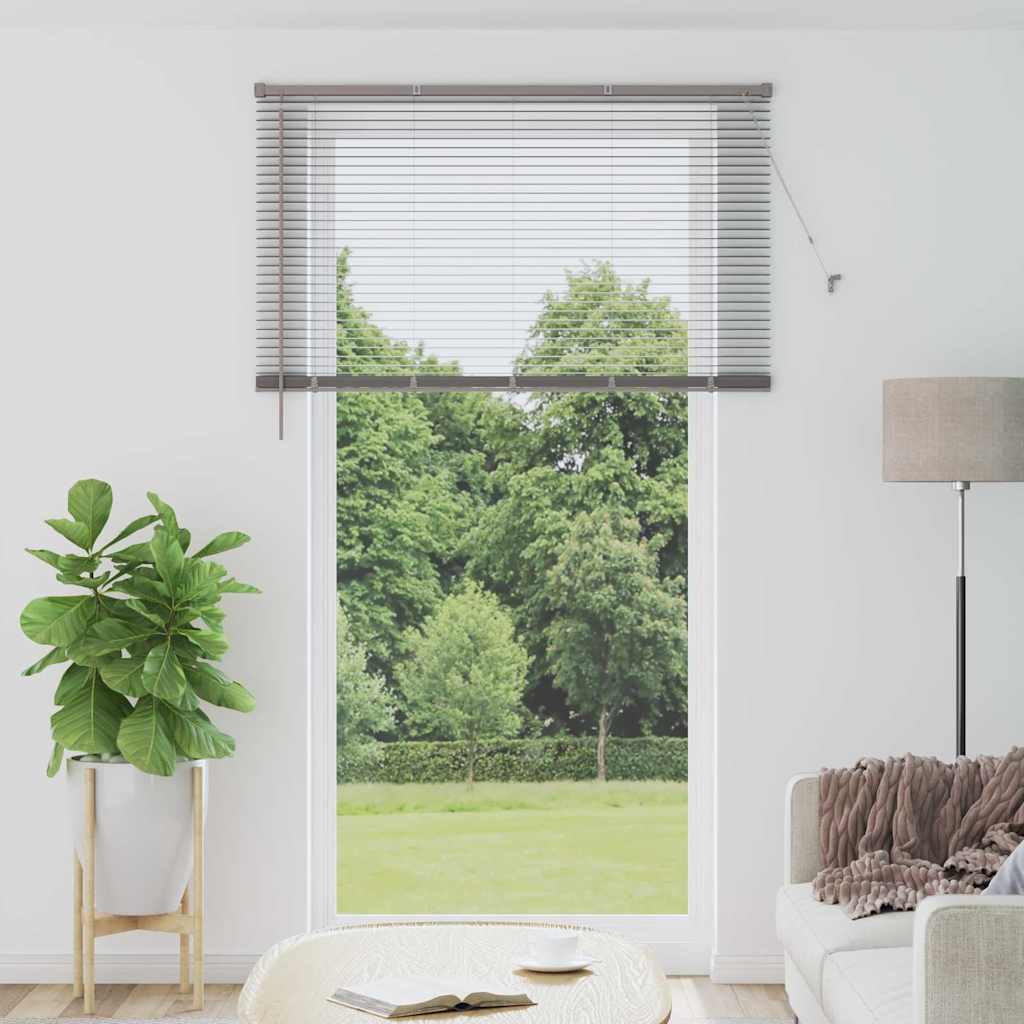 vidaXL Βενετσιάνικες Ρόδες Ασημί 220 x 125 εκ Αλουμίνιο