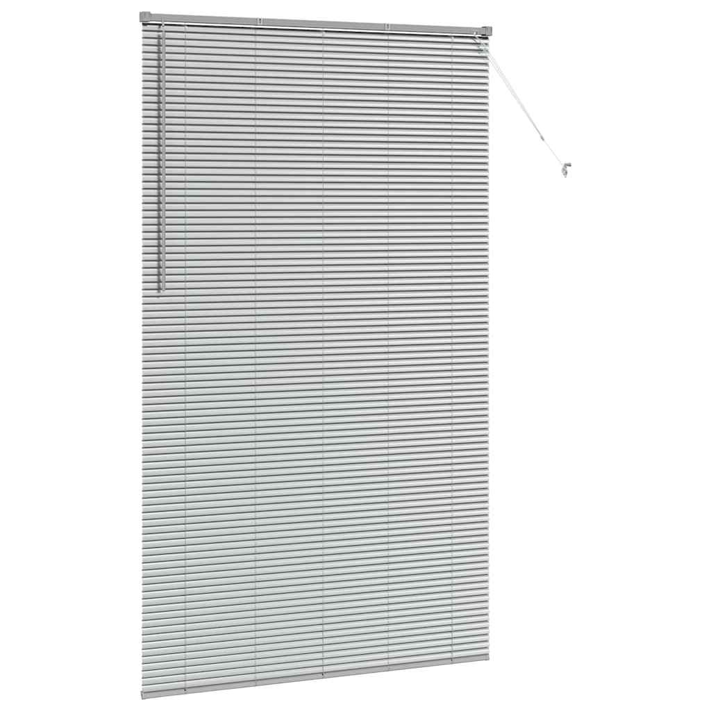 vidaXL Βενετσιάνικες Ρόδες Ασημί 220 x 125 εκ Αλουμίνιο